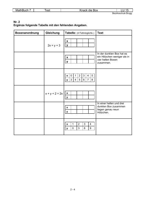 MathBuch 7 Test Knack die Box LU 15 Es gelten ... - Schule Brugg