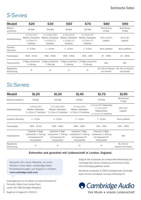 S-Series DE - Cambridge Audio