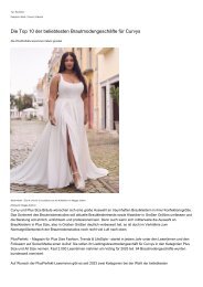 Die Top 10 der beliebtesten Brautmodengeschaefte fuer Curvys