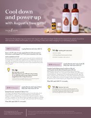 August gifts with purchase flyer