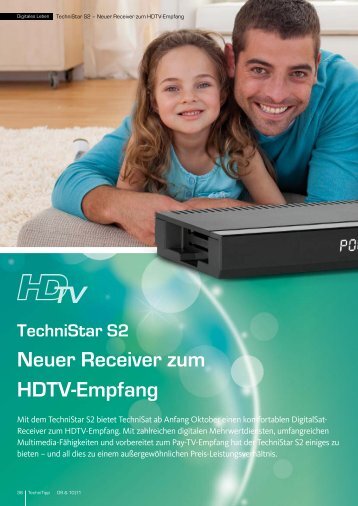 TechniStar S2 Neuer Receiver zum HDTV-Empfang