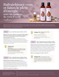 Brochure des cadeaux avec achat du mois d'août