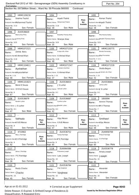 Electoral Roll - 2012 State - (S10)