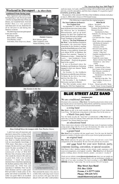 BLUE STREET JAZZ BAND