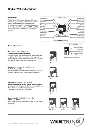 Radial-Wellendichtringe - WESTRING - Dichtungstechnik GmbH