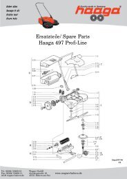 Ersatzteilliste Haaga 497 Profi-Line - Wagner GmbH