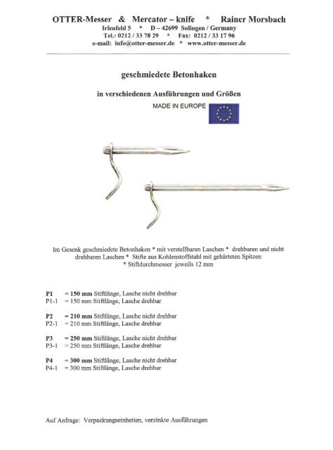 OTTER-Messer & Mercator - knife * Rainer Morshach