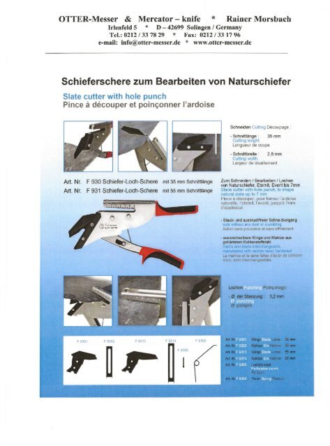 OTTER-Messer & Mercator - knife * Rainer Morshach