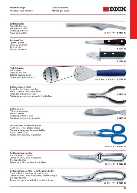 Messer . Werkzeuge . Wetzstähle . Schleifmaschinen
