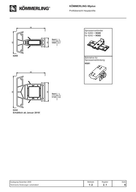 1.1 Systemmerkmale KÖMMERLING 88plus