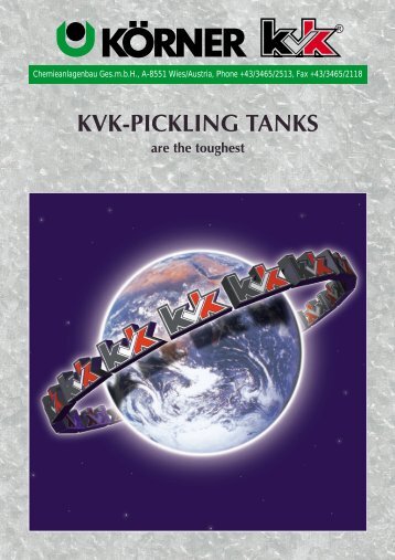 KVK-PICKLING TANKS are the toughest - Koerner