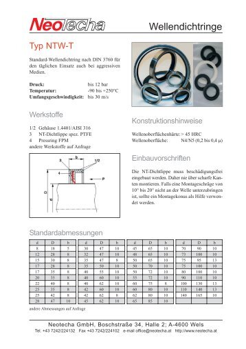 NT-Dichtlippe - NeoTecha