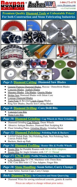 Diamond Blades, Diamond Grinding, Cup Wheel, Zero ... - Dexpan