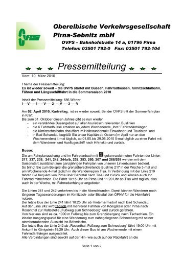 Pressemitteilung - OVPS