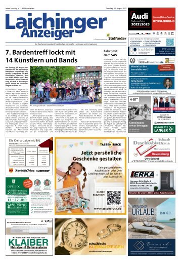 16.08.2025 Laichinger Anzeiger