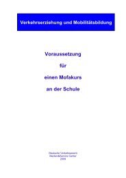 Voraussetzung für einen Mofakurs an der Schule