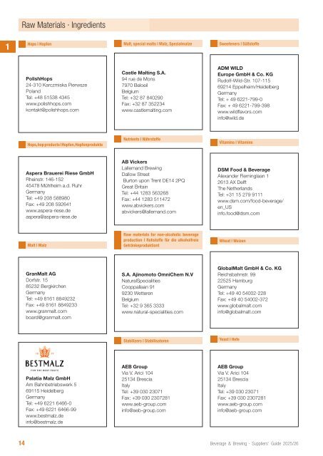 bb guide Beverage & Brewing 2025/2026 