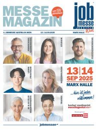 Das MesseMagazin der jobmesse austria in Wien 2025