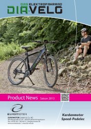 Presse Info: EUROBIKE Neuheiten - DIA-VELO