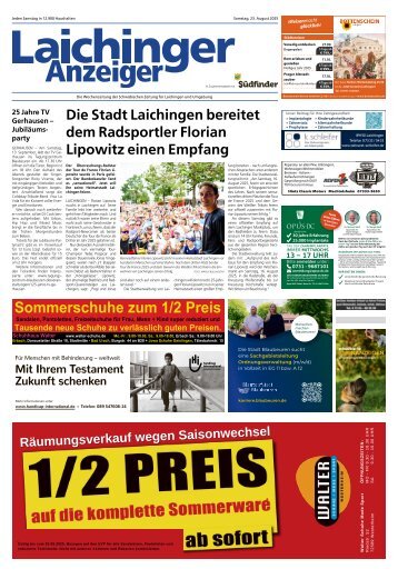 23.08.2025 Laichinger Anzeiger
