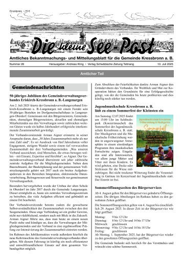 10.07.2025 Die kleine See-Post