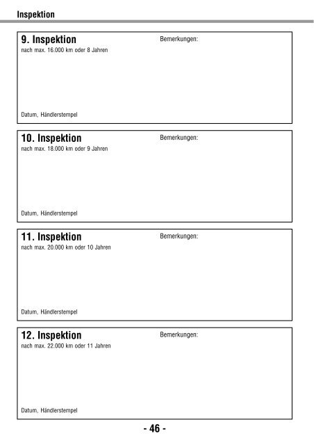 Fahrrad-Handbuch Inspektionen Garantie ... - Rad & Service