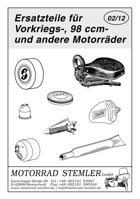 Vorkriegs-, 98 ccm - Ersatzteile für deutsche Motorrad-Oldtimer