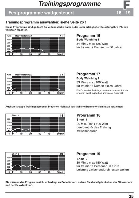 Trainingsprogramme - Daum Electronic