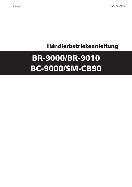 BR-9000/BR-9010 BC-9000/SM-CB90 - Shimano
