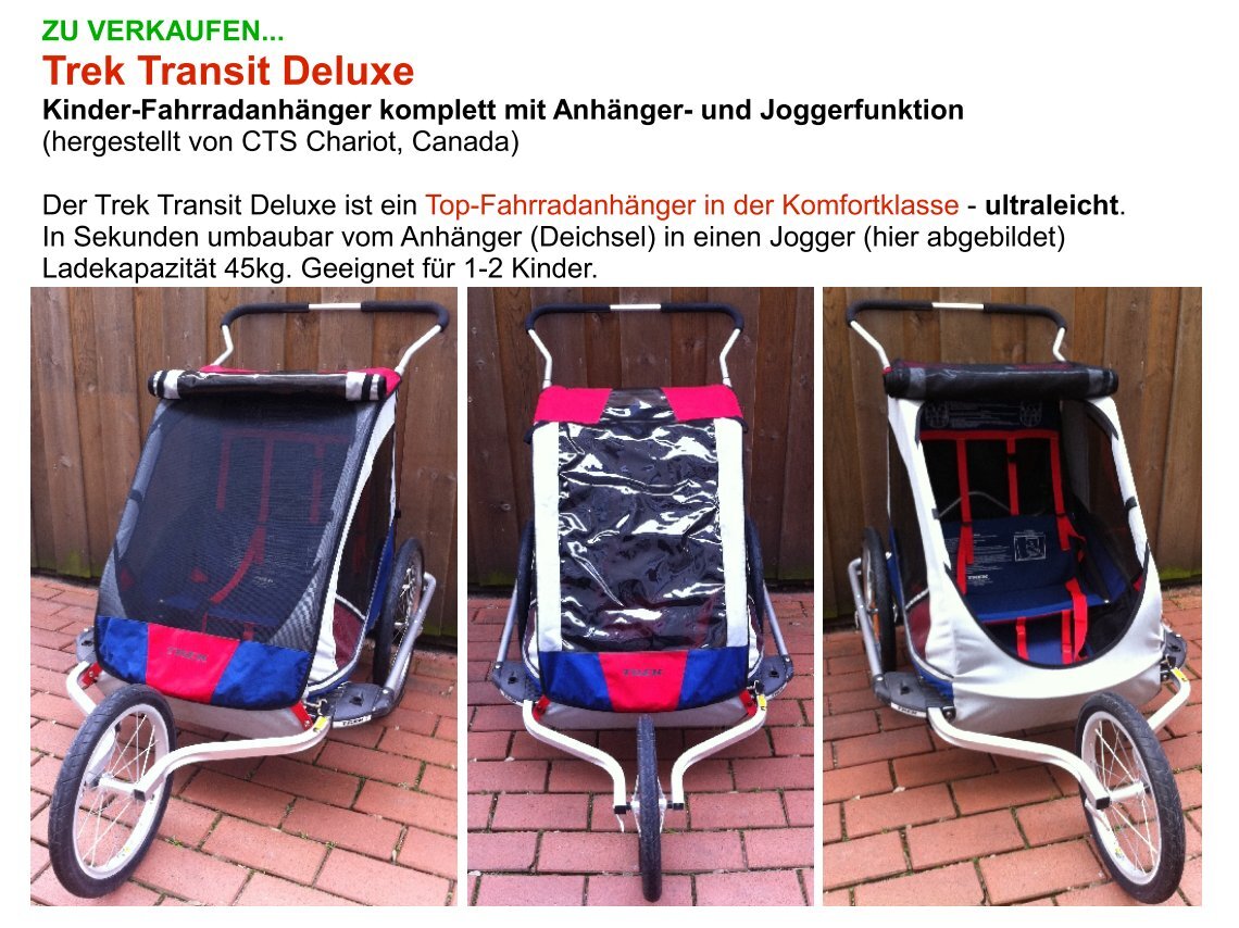 trek transit deluxe bike trailer