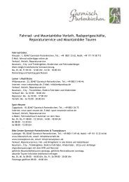 Fahrradverleih (pdf, 210kb) - Renaissance Riessersee Hotel