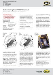 Einbauanleitung für die WEBER Babyschale - Burley