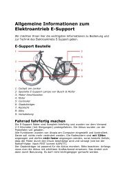 Allgemeine Informationen zum Elektroantrieb E ... - Utopia velo gmbh