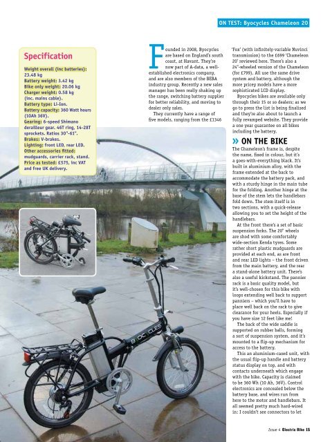 Issue Four - Early 2012 - Electric Bike Magazine