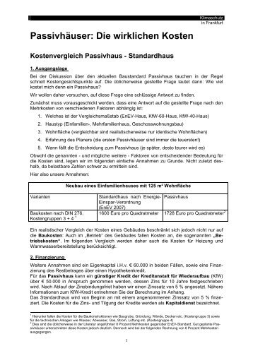 Passivhäuser: Die wirklichen Kosten - passivhaus-eco