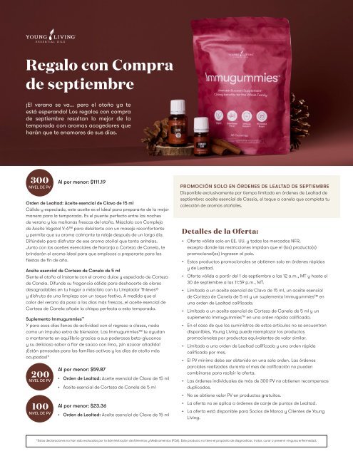 Folleto de Regalo con Compra de Septiembre