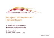 Brennpunkt Wärmepreise und Preisgleitklauseln - GGSC Seminare