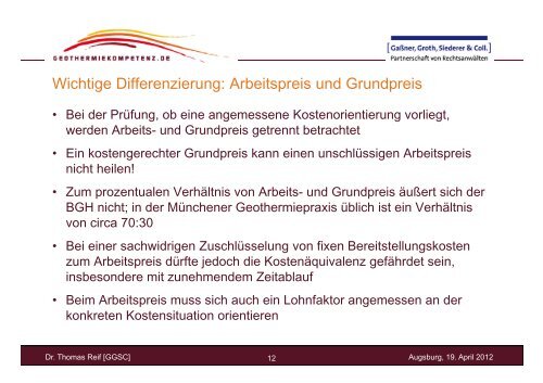 Brennpunkt Wärmepreise und Preisgleitklauseln - GGSC Seminare