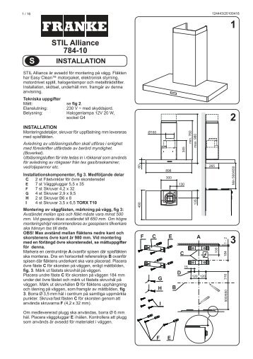 STIL Alliance 784-10 INSTALLATION - Franke PIM - Login