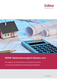 BDEW-Heizkostenvergleich Neubau 2012 - Energiewelt.de