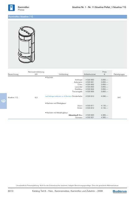 6 Kapitel 6 Kaminöfen - Buderus