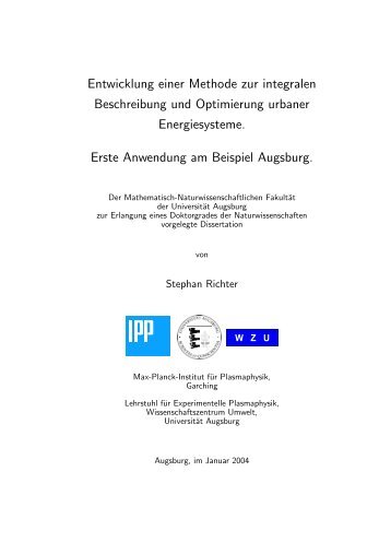 Kapitel 2 Methodik von URBS - OPUS Augsburg - Universität ...