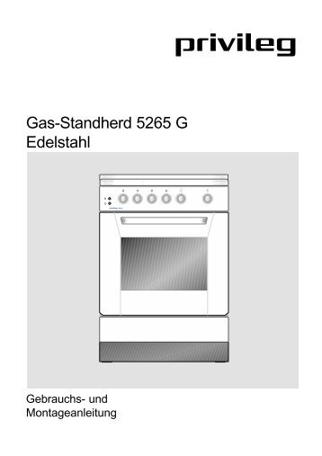 Gas-Standherd 5265 G Edelstahl