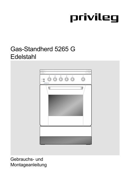 Gas-Standherd 5265 G Edelstahl