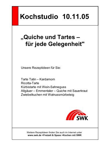 Quiche und Tartes – für jede Gelegenheit (PDF; 28