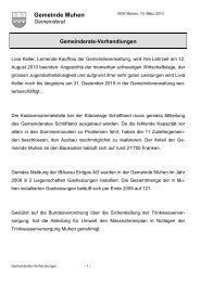 Gemeinderats-Verhandlungen - Muhen