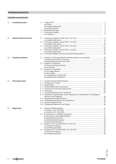 Planungsunterlagen für Gas-Heizkessel, Heizwert bis ... - Viessmann