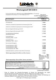 Wartungstarif 2012/2013 - Löblich