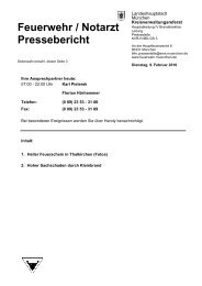 Feuerwehr / Notarzt Pressebericht