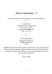 „Warum Überhosen…?“ - Atemschutzunfälle